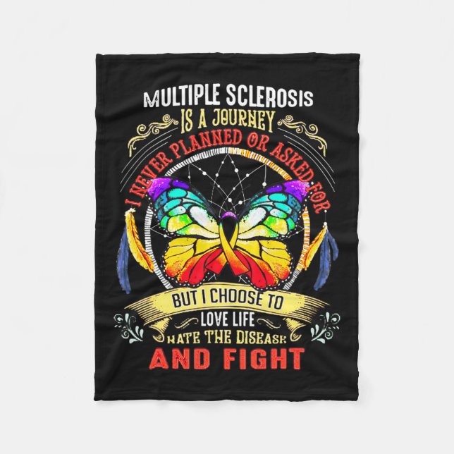 Sclerosis Is A Journey - Multiple Sclerosis  Fleece Blanket (Front)