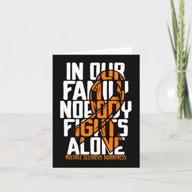Sclerosis Ms Support Multiple Sclerosis Awareness  Card (Front)