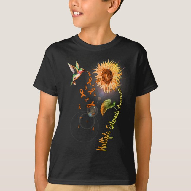 Sclerosis Sunflower Hummingbird  T-Shirt (Front)