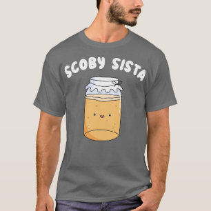 Scoby Sista Cute Kombucha Lover Drawing T-Shirt