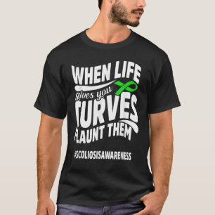Scoliosis Awareness Curve Scoliotic Warrior Surviv T-Shirt