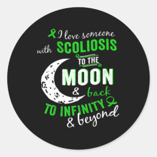 Scoliosis Awareness For WomenMen Scoliosis Classic Round Sticker
