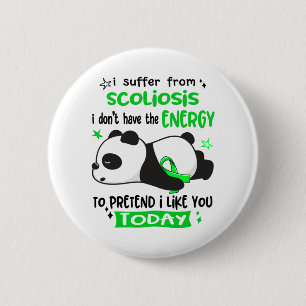 Scoliosis Awareness Month Ribbon Gifts 2 Inch Round Button