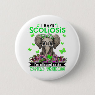 Scoliosis Awareness Month Ribbon Gifts 2 Inch Round Button