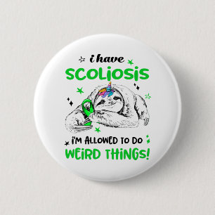 Scoliosis Awareness Month Ribbon Gifts 2 Inch Round Button