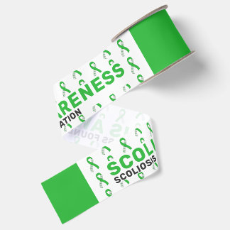 Scoliosis Awareness Pattern Ribbon Grosgrain Ribbon