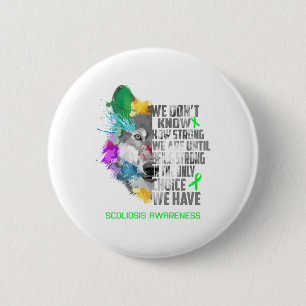Scoliosis Awareness Ribbon Support Gifts 2 Inch Round Button
