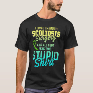 Scoliosis Awareness Scoliotic Warrior Survivor 4 T-Shirt