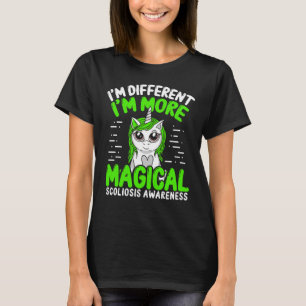 Scoliosis Awareness Unicorn Green Ribbon T-Shirt