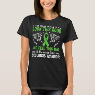 Scoliosis Back Injury Green Ribbon Awareness Scol T-Shirt