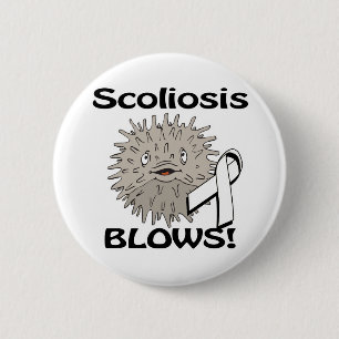 Scoliosis Blows Awareness Design 2 Inch Round Button