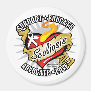 Scoliosis Classic Heart Magnet