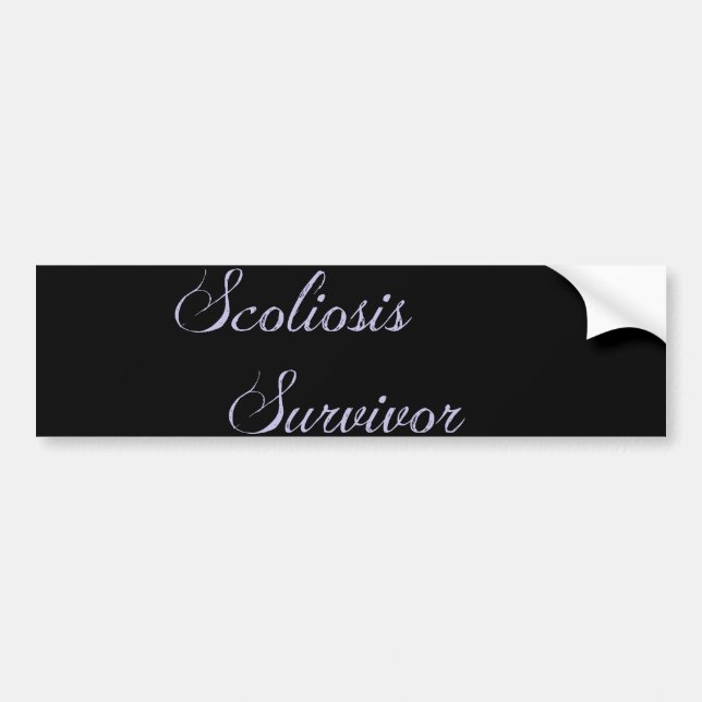 'Scoliosis Survivor' Bumper Stick Bumper Sticker (Front)