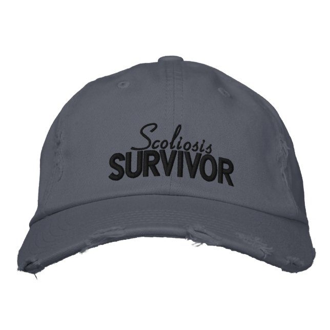 'Scoliosis Survivor' Embroidered Hat (Front)