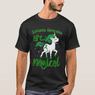 Scoliosis Warrior Magical Unicorn Scoliometer Gree T-Shirt