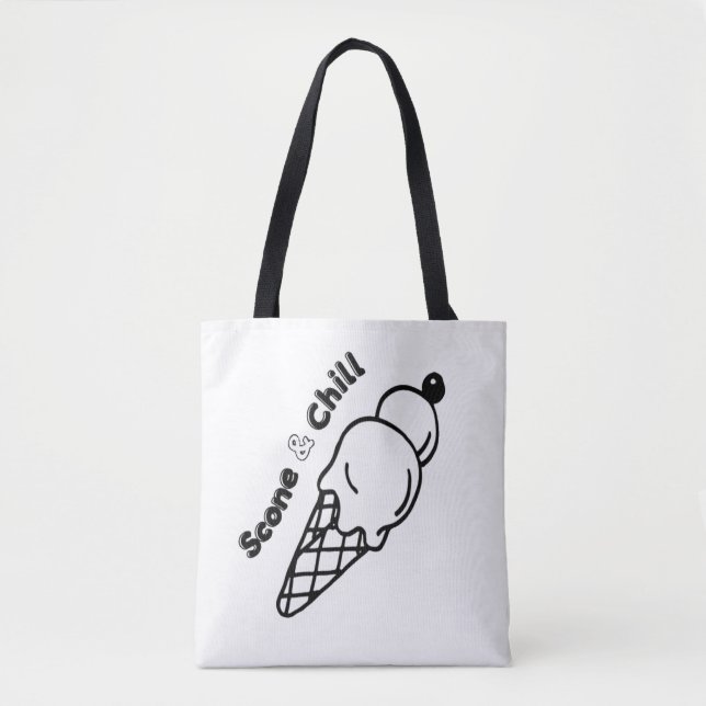 Scone & Chill – Playful Summer Vibes Design Tote Bag (Front)