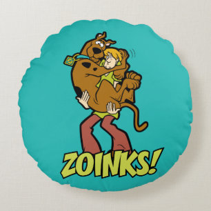 Scooby-Doo and Shaggy Zoinks! Round Pillow