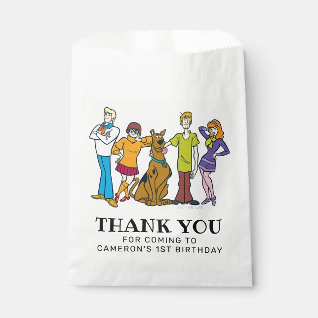Scooby-Doo and the Gang Birthday Thank You Favour Bag (Front)