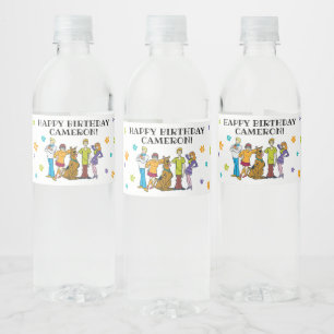 Scooby-Doo and the Gang Birthday Water Bottle Label