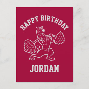 Scooby-Doo "Beachside Gymnasium" Weightlifting Postcard