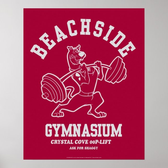 Scooby-Doo "Beachside Gymnasium" Weightlifting Poster (Front)