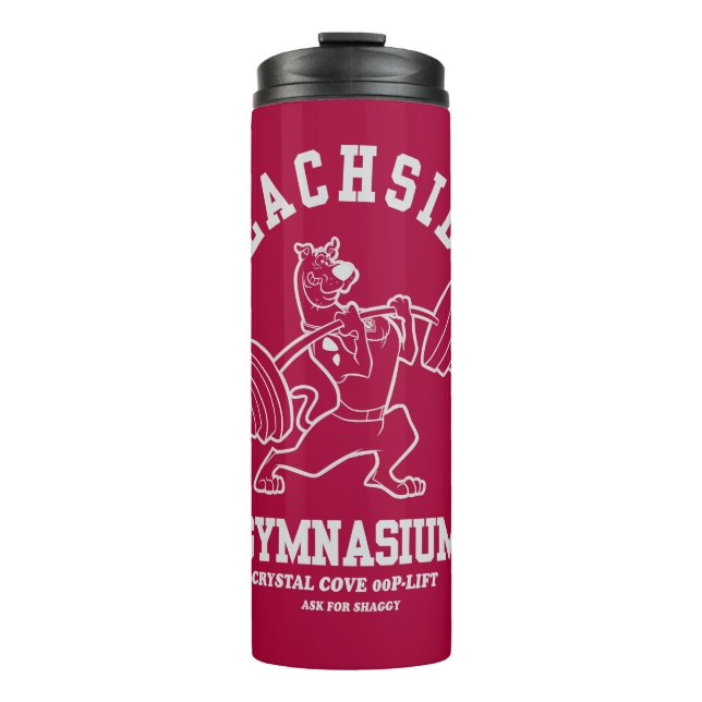 Scooby-Doo "Beachside Gymnasium" Weightlifting Thermal Tumbler (Front)