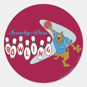 Scooby-Doo Bowling Classic Round Sticker