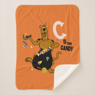 Scooby-Doo C is for Candy Sherpa Blanket