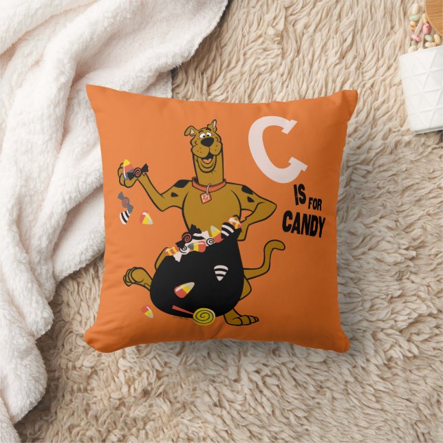 Scooby-Doo | C is for Candy Throw Pillow (Blanket)