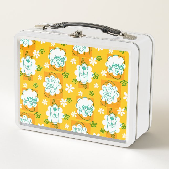 Scooby-Doo | Character Floral Pattern Metal Lunch Box (Front)