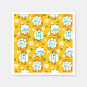 Scooby-Doo Character Floral Pattern Napkin