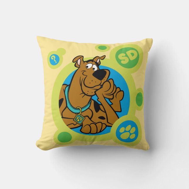 Scooby-Doo Circles SD Badge Throw Pillow (Front)