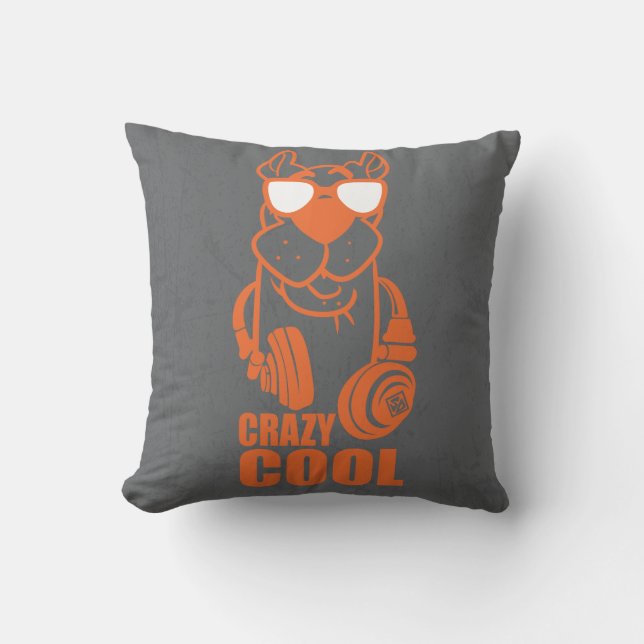 Scooby-Doo "Crazy Cool" Headphone Graphic Throw Pillow (Front)