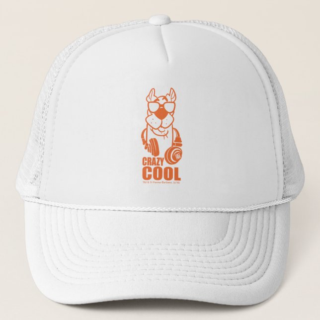 Scooby-Doo "Crazy Cool" Headphone Graphic Trucker Hat (Front)