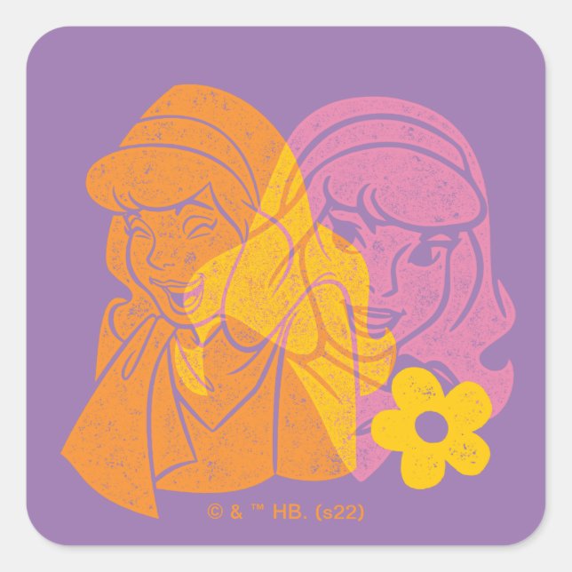 Scooby-Doo | Daphne Flower Portrait Square Sticker (Front)