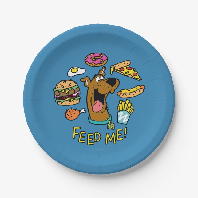 Scooby-Doo Feed Me! Paper Plate (Front)