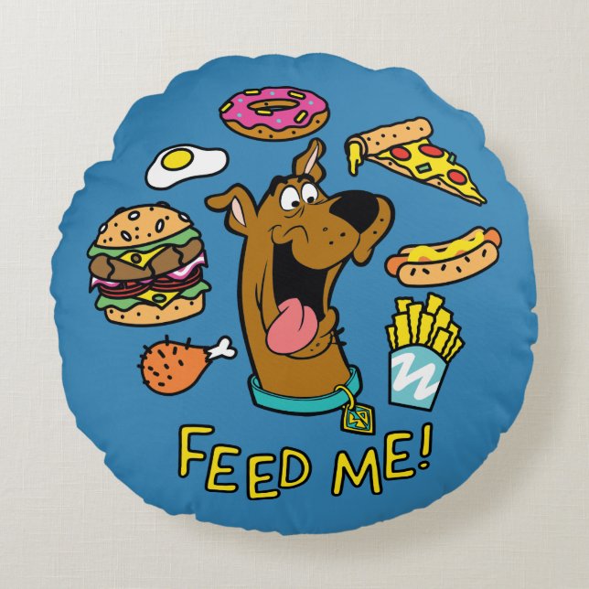 Scooby-Doo Feed Me! Round Pillow (Front)
