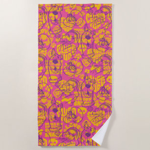Scooby-Doo   Funky Flower Pattern Beach Towel