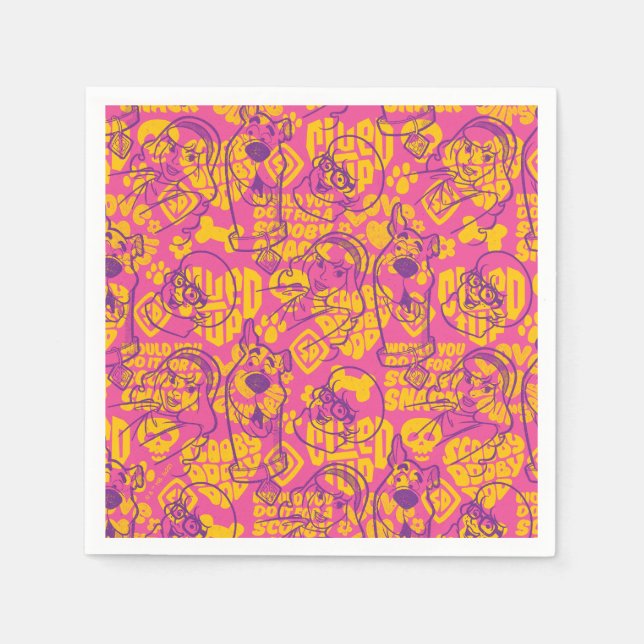 Scooby-Doo | Funky Flower Pattern Napkin (Front)