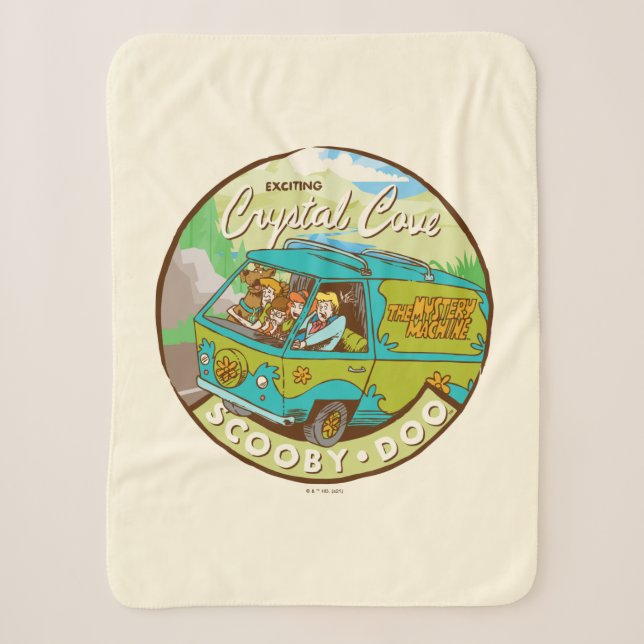 Scooby-Doo | Gang Driving Through "Crystal Cove" Sherpa Blanket (Front)
