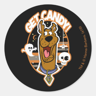 Scooby-Doo   Get Candy! Classic Round Sticker