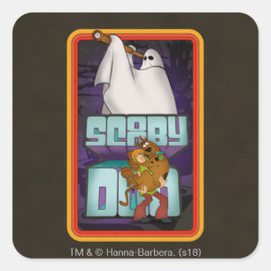 Scooby-Doo Ghost Looking for Shaggy & Scooby Square Sticker