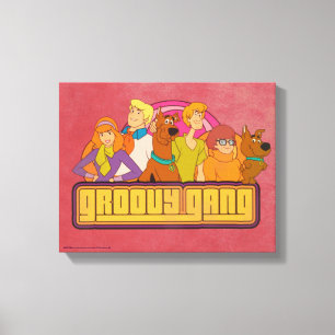 Scooby-Doo   "Groovy Gang" Retro Cartoon Graphic Canvas Print