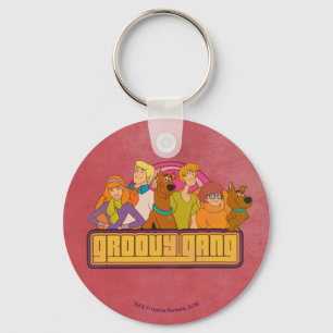 Scooby-Doo   "Groovy Gang" Retro Cartoon Graphic Keychain