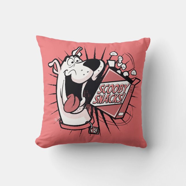 Scooby-Doo Halftone Scooby Snacks Throw Pillow (Front)
