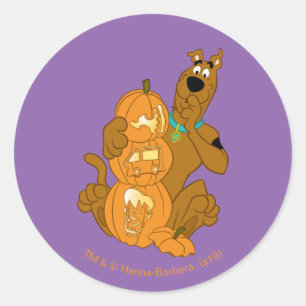 Scooby-Doo   Halloween Jack-O-Lantern Classic Round Sticker