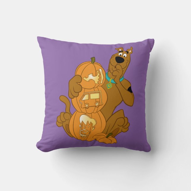 Scooby-Doo | Halloween Jack-O-Lantern Throw Pillow (Front)