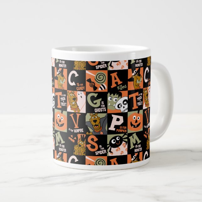 Scooby-Doo | Halloween Pattern Large Coffee Mug (Front Right)
