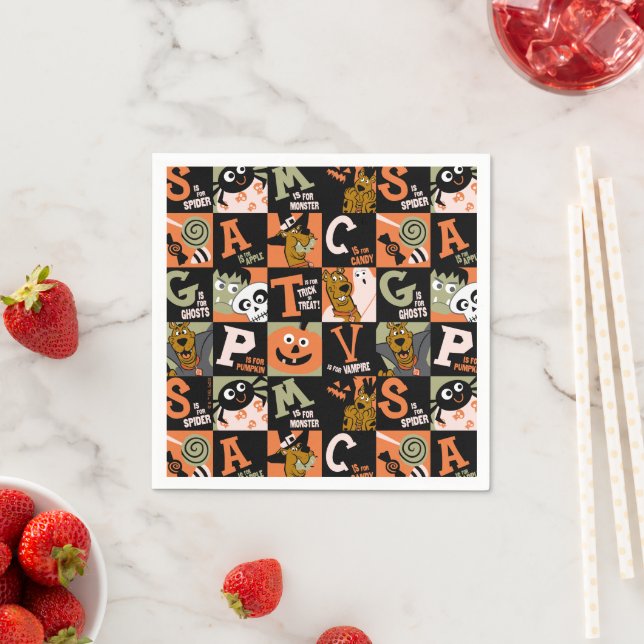 Scooby-Doo | Halloween Pattern Napkin (Insitu)