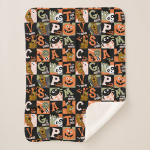 Scooby-Doo Halloween Pattern Sherpa Blanket